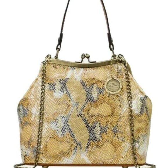 Patricia Nash Laureana Leather Frame Satchel NEW - Picture 1 of 2